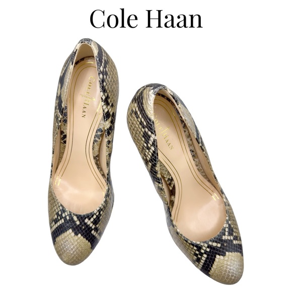 Cole Haan • Chelsea Platform Heels • Python • 7 US • EUC • Dust Bag + Heel Tips - Picture 10 of 16